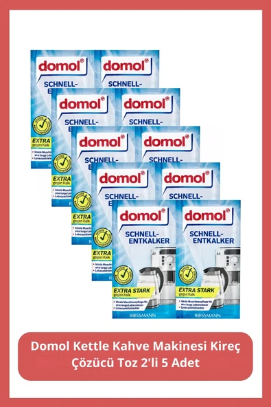 DOMOL DOMOL Kettle Kahve Makinesi Kireç Çözücü Toz 2'li Paket 5 Adet ürün görseli 1