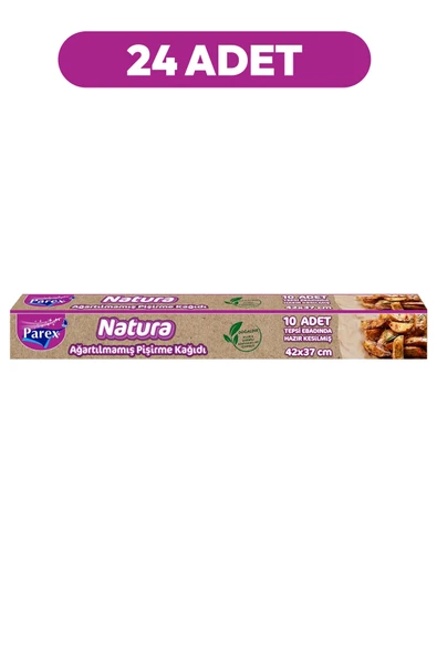 Parex Parex Natura Ağartılmamış Hazır Kesilmiş Pişirme Kağıdı 10 Adet 42x37cm 24 Paket ürün görseli 1