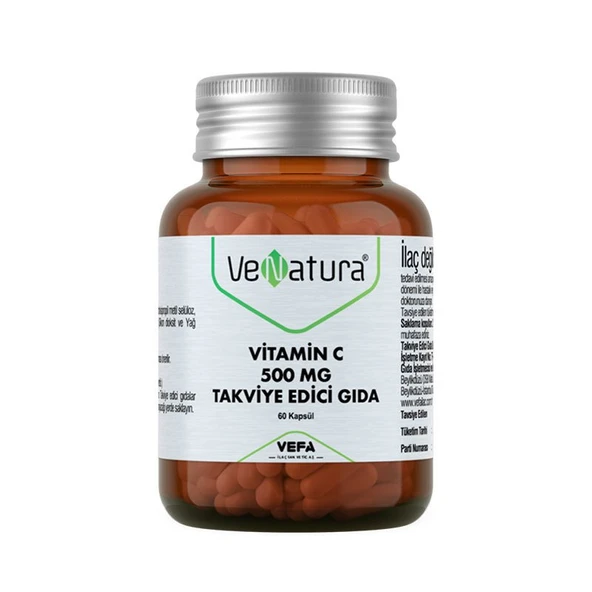 Vitamin C 500mg Takviye Edici Gıda 60 Kapsül ürün görseli 1