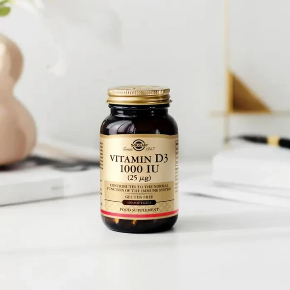 Solgar Vitamin D3 1000 IU 100 Tablet - Resim 3