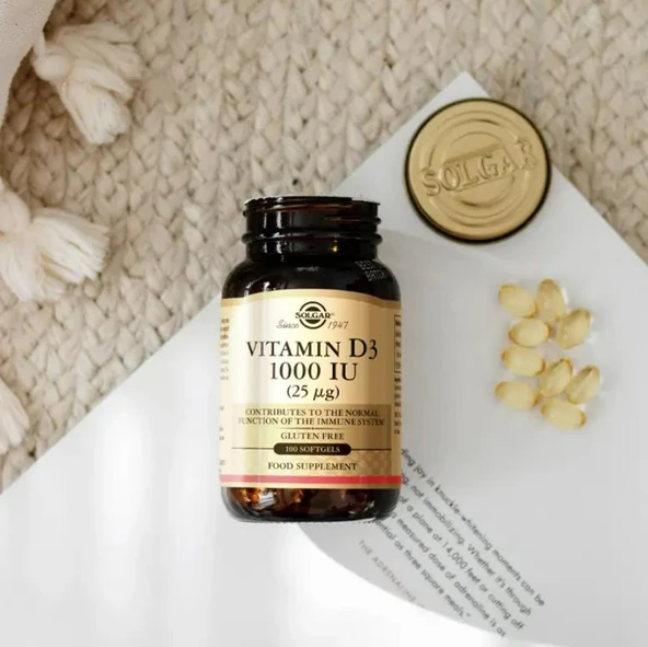 Solgar Vitamin D3 1000 IU 100 Tablet - Resim 2