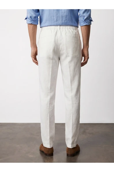 Old Money Keten Jogger Pantolon - Resim 12