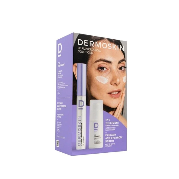 Dermoskin Kaş ve Kirpik Serumu 6ml + Göz Çevresi Bakım Kremi 15ml ürün görseli 1