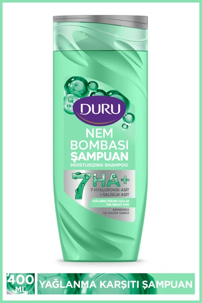 Duru Duru Nem Bombası Yağlanma Eğilimli Saçlar İçin Arındırıcı ve Hacim Verici Şampuan 400 Ml ürün görseli 1
