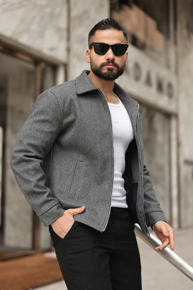 Erkek Modern Fit Kaşe Ceket - Minimal.Maskülen.İddialı ürün görseli 1