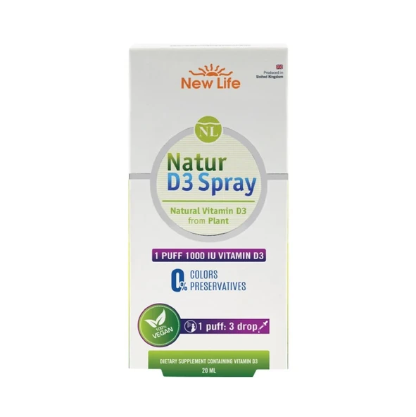 New Life Natur D3 Takviye Edici Gıda 20ml ürün görseli 1