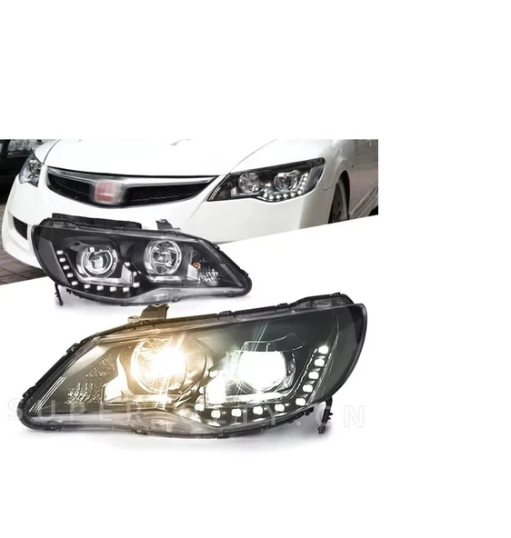 honda civic 2006.2011 fd6 uyumlu U led far ürün görseli 1