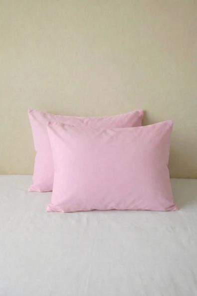 Motif Mağaza 2'li Yastık Kılıfı | %100 Pamuk Saten | 50x70 cm  Pembe 50 x 70 ürün görseli 1