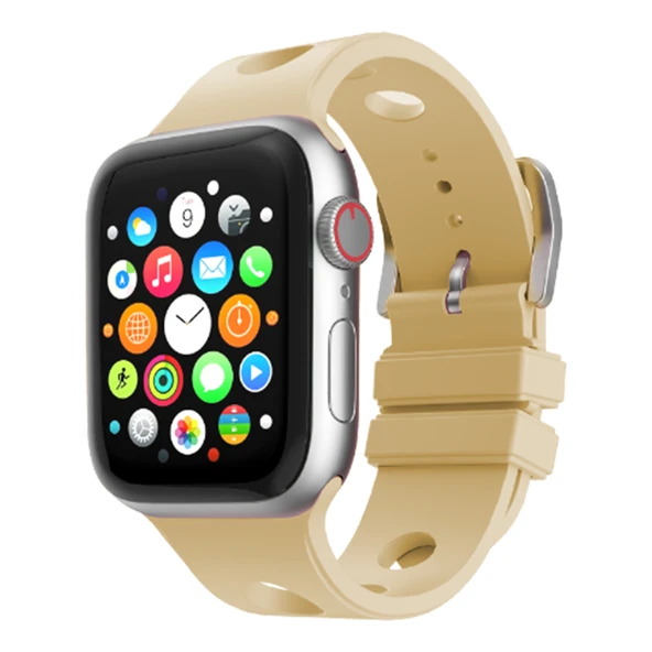 Apple Watch 40mm Uyumlu Kordon Delikli Tasarım Silikon ürün görseli 1