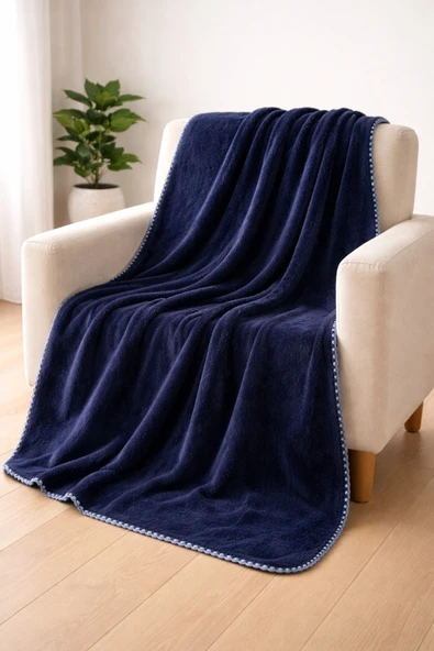 Motif Mağaza Wellsoft Tv Battaniyesi Yumuşacık Peluş 130x170 Cm  Koyu Lacivert 100 x 170 ürün görseli 1
