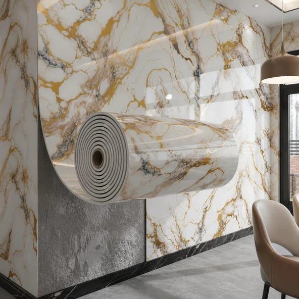60cm x 3 Metre Tek Parça Yapışkanlı Rulo Aeno Mix Duvar Paneli Kağıdı Silinebilir Salon Ofis TX-121 ürün görseli 1