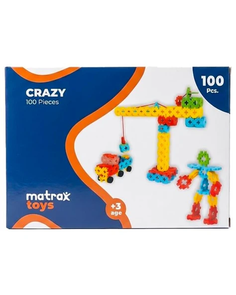 Matrax Toys Crazy Eğitici Blok Karton Kutu 100 Parça ürün görseli 1