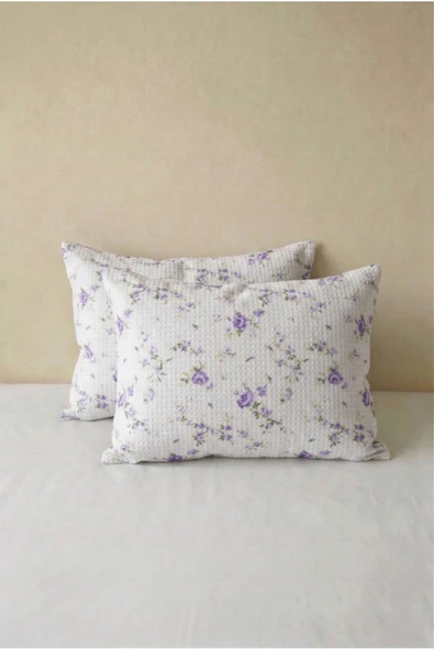 Motif Mağaza 2'li Yastık Kılıfı | %100 Pamuk | Waffle Kumaş | Baskılı | 50x70 cm  Beyaz 50 x 70 ürün görseli 1