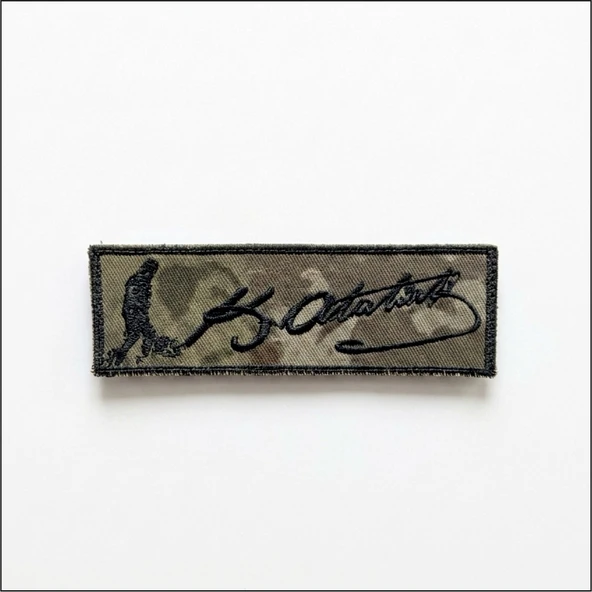 Atatürk Kocatepe İsimlik - Kamuflaj Ajanda Uyumlu - 4cm x 12 cm ürün görseli 1