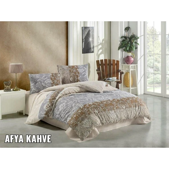 KRİSTAL TERRY COTTON NEVRESİM TAKIMI AFYA KAHVE ÇİFT KİŞİLİK ürün görseli 1