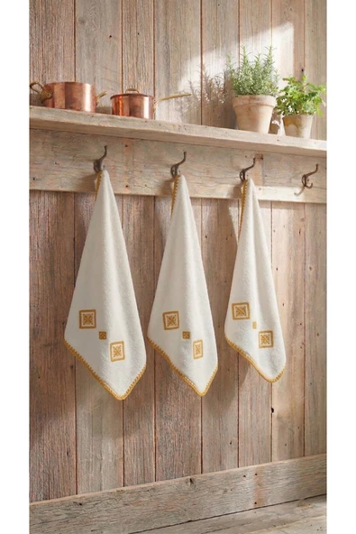 Motif Mağaza 3'Lü Set Mutfak ve El/Yüz Havlusu 30x50 cm %100 PAMUK  Sarı 30 x 50 ürün görseli 1