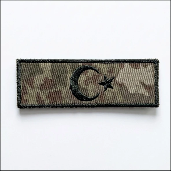 Bayrak İsimlik - Kamuflaj Ajanda Uyumlu - 4cm x 12 cm ürün görseli 1