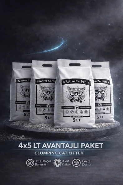Sophresh Aktif Karbonlu Kedi Kumu 4x5 Lt Doğal Bentonit ürün görseli 1