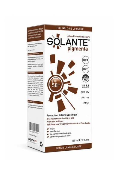 Solante Pigmenta Lekeli Ciltler için 150 ml 50 Faktör Güneş Losyonu ürün görseli 1