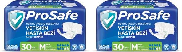 Prosafe Belbantlı Hasta Bezi Orta (M) 30 Adet (2 paketi) ürün görseli 1