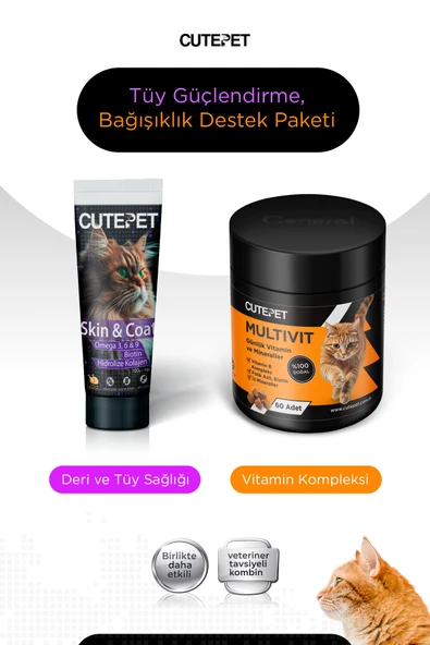 Kedi Bağışıklık & Tüy Güçlendirme Destek Paketi ürün görseli 1
