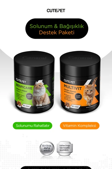 Kedi Solunum & Bağışıklık Destek Paketi ürün görseli 1