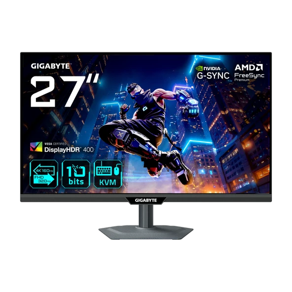 27" GIGABYTE M27UP 4K 160HZ FHD 320HZ 1MS MONITOR ürün görseli 1
