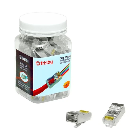 Frisby FNW-RJ4528N Cat6 Yeni Nesil 100lü Konnektör ürün görseli 1
