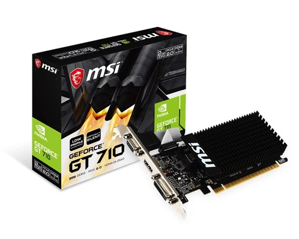MSI GeForce GT 710 2GB 2GD3H D3 64Bit Low Profile ürün görseli 1