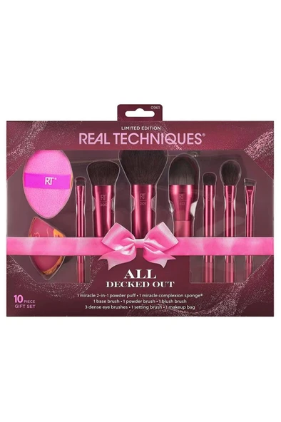Real Techniques All Decked Out 10 Parça Makyaj Fırça Seti ürün görseli 1