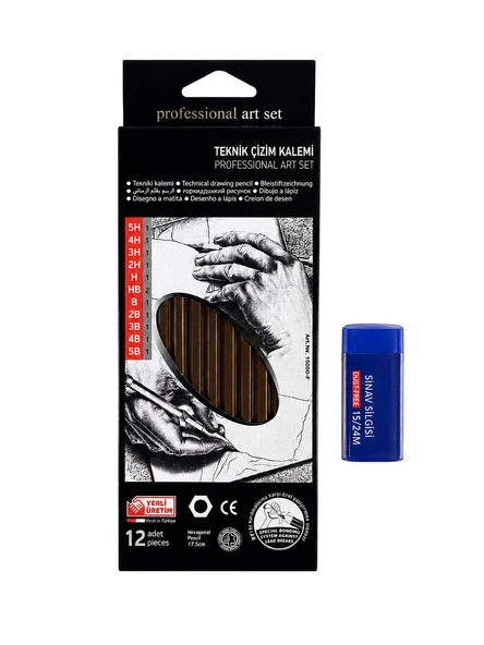 FATİH Professionel Dereceli Kalem Set+Silgi ürün görseli 1