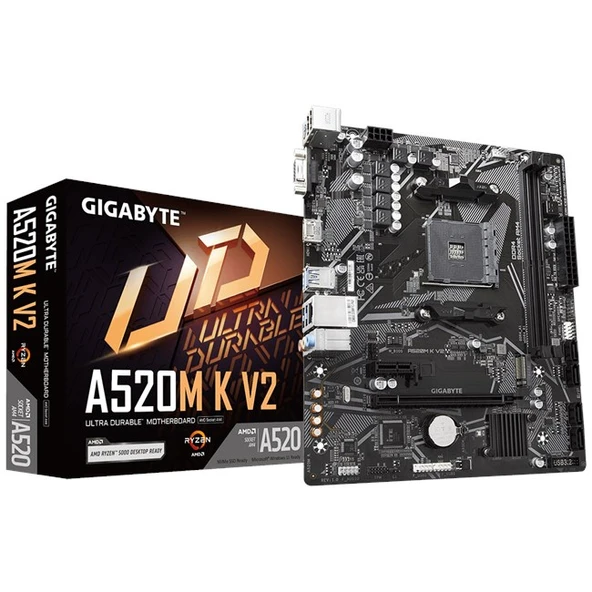 Gigabyte A520M K V2 D4 AM4 Vga Hdmi ürün görseli 1