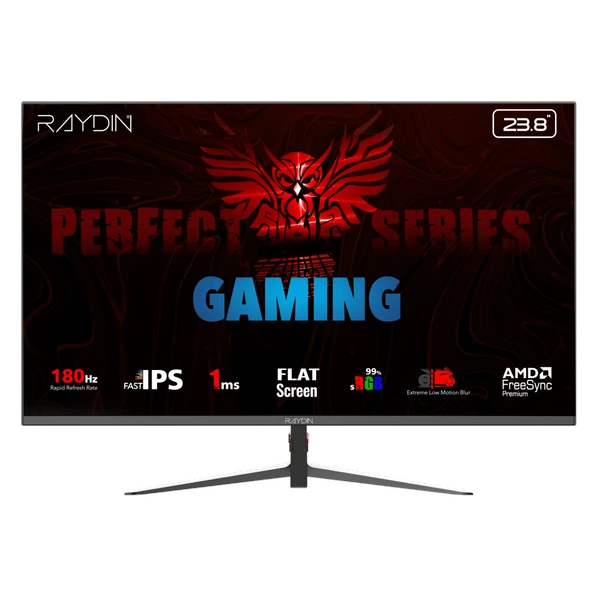 RAYDIN MM24DFI-180HZ, 23.8", 1ms, 180Hz, Full HD, HDMI, DP, IPS LED, Flat, Frameless, FreeSync Gaming Monitör ürün görseli 1