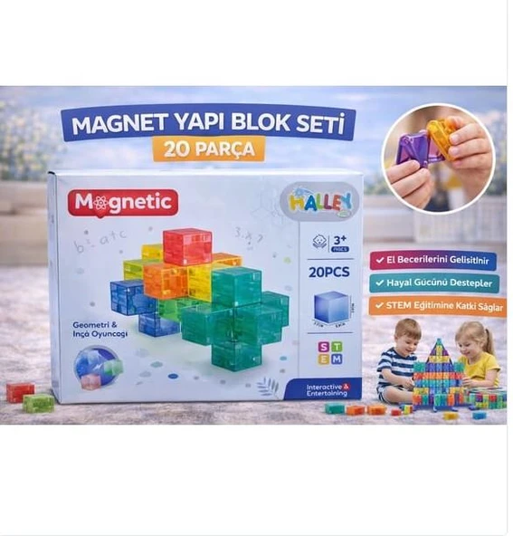 SH59837 MAGNET KÜP YAPI BLOK SETİ 20 PARÇA-ZRV ürün görseli 1