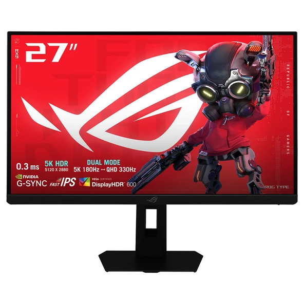 ASUS ROG STRIX 5K XG27JCG OYUNCU MONİTÖRÜ 27INC 5120x2880 180HZ 0.3MS FAST IPS ÇİFT MOD ürün görseli 1