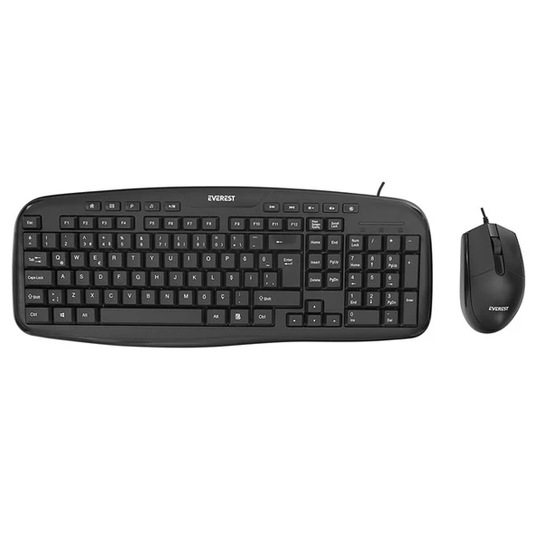 Everest Kablolu Set Siyah Multimedia (UN-795) ürün görseli 1