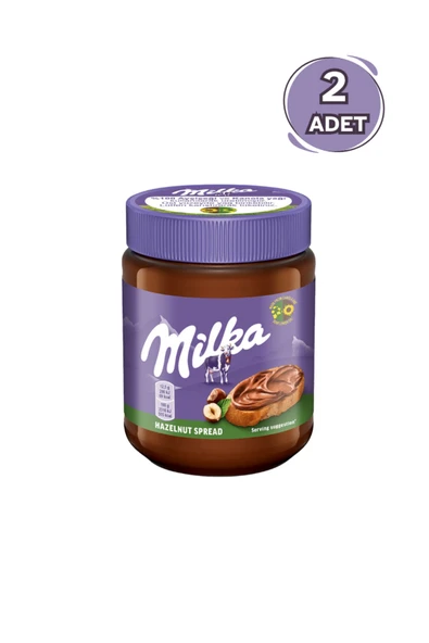 Milka Spread Hazelnut Sürülebilir Çikolata Kakaolu Fındık Ezmesi 350 gr - 2 Adet ürün görseli 1