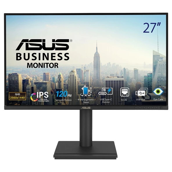 ASUS BE27ACGN DOCKİNG MONİTÖR 27INÇ QHD 2560x1440 IPS 120Z ÇERÇEVESİZ YÜKSEKLİK AYARI ürün görseli 1