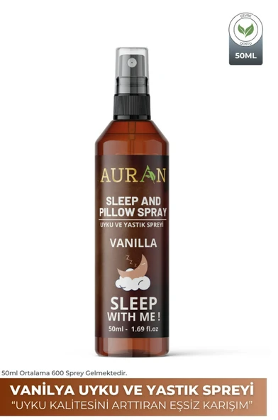 AURAN Vanilya Uyku Ve Yastık Spreyi Rahatlatıcı Uyku Ve Dinlenme Spreyi Sleep And Pıllow Spray 50ml ürün görseli 1