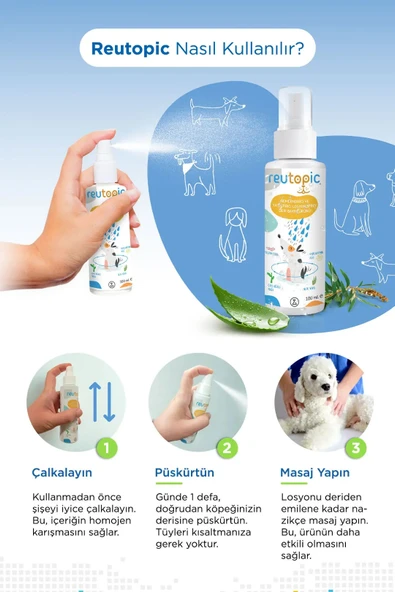 Köpekler İçin 100 ml Reutopic Dermatit Losyon - Resim 4
