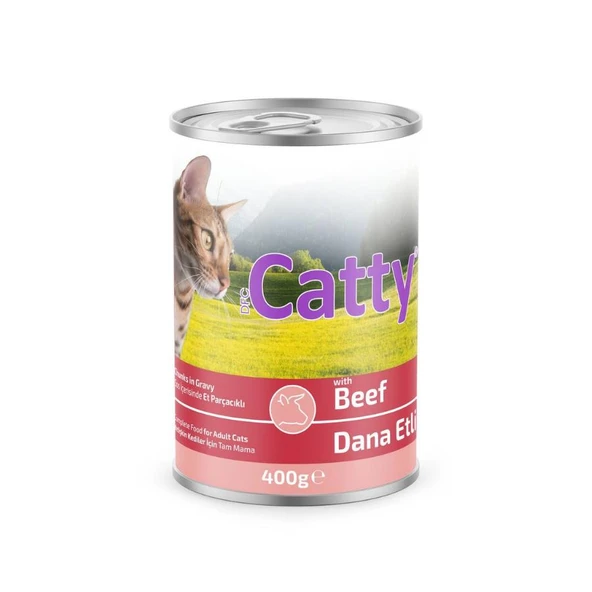 Catty Soslu Dana Etl Kedi Konservesi 400 Gr ürün görseli 1