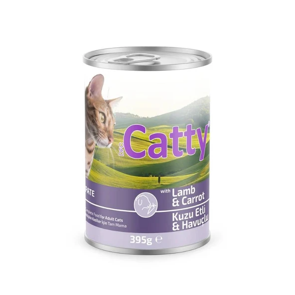Catty Pate Kuzu Etli Havuçlu Kedi Konservesi 395 Gr ürün görseli 1