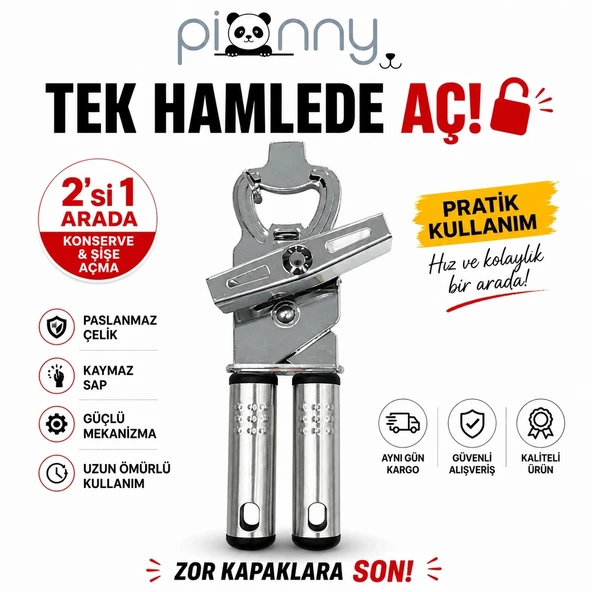 Pionny Inox Çelik Konserve Açacağı - Resim 3