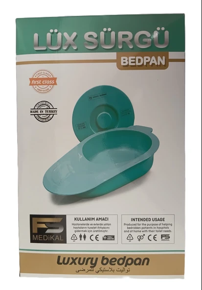 Sürgü (Bedpan)  Kapaklı Ortopedik Hasta Sürgüsü ürün görseli 1