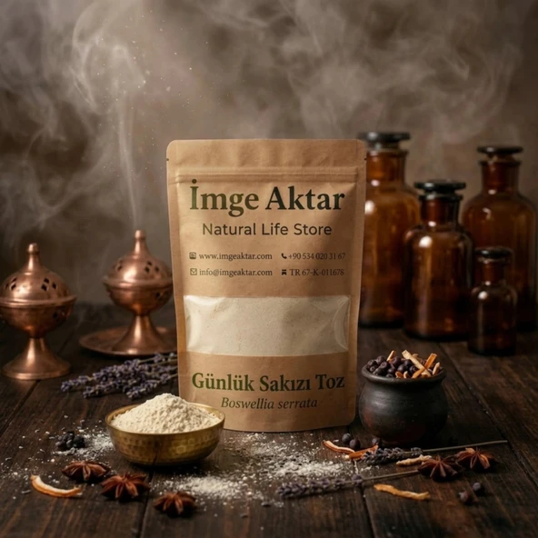 Günlük Sakızı Toz - Akgünük Sakızı Toz 100 gr (Boswellia Serrata) – Doğal Reçine Tozu ürün görseli 1