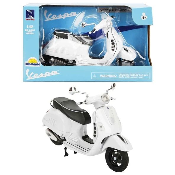57243 SUN- Vespa  GTS 300 Super Beyaz Motor 1:12 ürün görseli 1