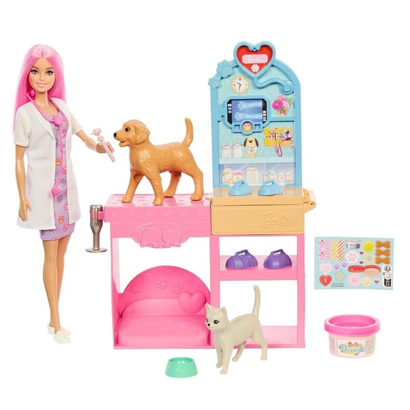 JFX93 Barbie ve Veteriner Kliniği ve Aksesuarları ürün görseli 1