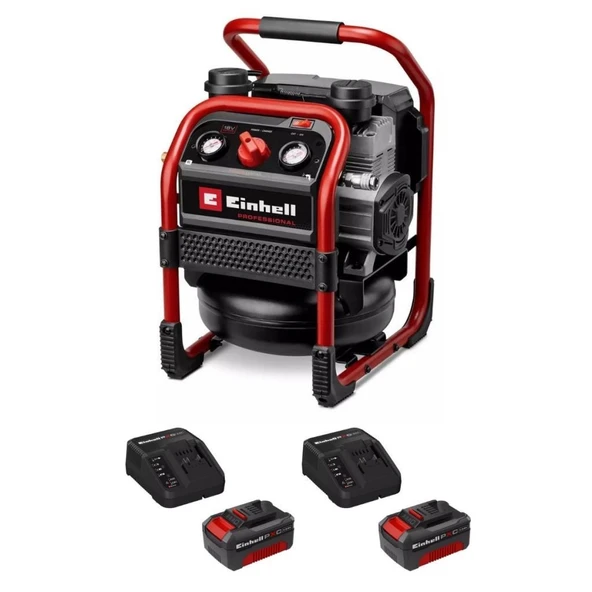 Einhell SILENZZO 18/160 Akülü Kompresör 2x4 Amper 4020385 ürün görseli 1