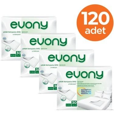Evony  Yatak Koruyucu Örtü 30 lu 4 Paket 120 adet ürün görseli 1
