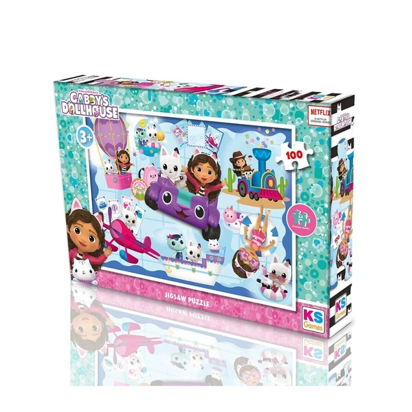 GB 714 GABBYS DOLLHOUSE PUZZLE 100 PRÇ ürün görseli 1